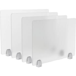 tonchean 4-Piece Desk Dividers Office Privacy Partitions, Privacy Desk Panel Protective,Table Divider with Clamps for Offices, Schools,Call Centers Workstation- 23.6L x 15.8W