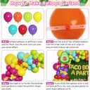 Amandir 169Pcs Mexican Fiesta Party Decorations, Fiesta Balloon Garland Arch Kit Cactus Chili Avocado Mexican Themed Balloons for Cinco De Mayo Carnival Birthday Party Taco Bout Decoration