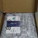 SLEEP ZONE Farmhouse Jacquard Shower Curtain, Textured Fabric Shower Curtains Leaf Curtain for Modern Home Decorations Bathroom, 72"  72" Grey Leaf