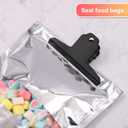 Coideal Metal Bulldog Clips Black, 10 Pcs 4 Inch Large Binder Paper Clips for Office Files, Food Bags