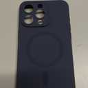 ESR for iPhone 15 Pro Max Case with MagSafe, Supports Magnetic Charging, Slim Liquid Silicone Case, Shock Absorbing, Screen and Camera Protection, Cloud Series, Dark Blue