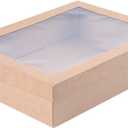 KEEP CATERED TREATS SECURE: Equipped with insert tab locks, these catering boxes with lids keep your treats and snacks protected during transport. Protect meals while on the go!, 14 1/4" x 10"