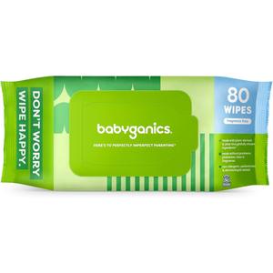 Babyganics Baby Wipes, Unscented Diaper Wipes, 5 packs