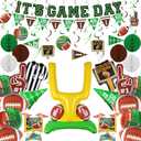 Football Party Decorations Kit: Tailgate & Football Birthday Party Supplies with Banner, Swirl Streamers, Honeycomb Balls & Balloons - Table Centerpiece Set for Football Game Day Party Decorations