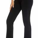 iChosy Women's Ease into Comfort Barely Bootcut Stretch Dress Pants (Blue, M)
