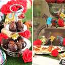 144PCS Kentucky Horse Derby Cupcake Toppers Decorations Horse Racing Appetizers Toothpicks Sticks