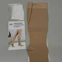 Lin Performance 20-30 mmHg Medical Compression Socks for Women and Men Knee High Open Toe Stockings Varicose Vein Swollen legs(M, Beige)