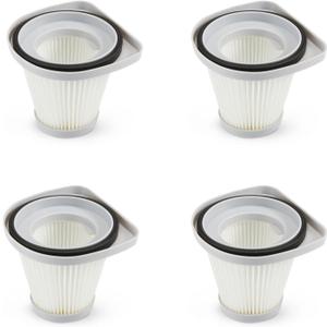 Amazon Basics Washable Replacement Filters for 2-in-1 Corded Stick Vacuum Cleaner ONLY (not for Other Models), 4-Pack, White