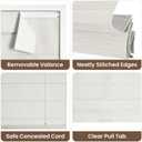 HESTIA No Drill Roman Shades for Indoor Windows, White, 23" W x 64" H