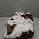 Faux Fur Throw Blanket for Couch, Fluffy Fuzzy Plush Bubble Blanket, Soft Warm Cozy Shaggy Rabbit Blanket, Luxury Decorative Gifts for Sofa Bedroom Living Room, 60x50inch (Cow Print-Brown)