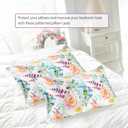 MANSPHIL Pink Blue Floral Silk Pillowcase King, Reversible Satin Pillow Cases for Hair and Skin Envelope Closure, 22 Momme 6A Grade 100% Silk, 20"x36"