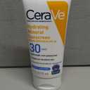CeraVe 100% Mineral Sunscreen SPF 30, Face sunscreen With Zinc Oxide & Titanium Dioxide, Hyaluronic Acid + Niacinamide + Ceramides, Oil Free, Travel Size 2.5 oz BBD: 03-2028