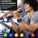 EarlySincere Smart Watch with Bluetooth Call, 1.39" Smartwatches for Men Women, Fitness Watch with Blood Oxygen/HR/Sleep, IP67 Waterproof for Android iOS Black