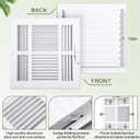 6 Pcs 10 x 10 Inch 4 Way Air Vent Cover for Wall or Ceiling Steel