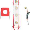 Volleyball Setter Training Net Volleyball Setting Trainer Equipment Setter Practice Net Adjustable Height and Angle for Setting, Serving, and Spiking for Indoor and Outdoor