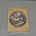 Wooden Puzzles for Adults - Horse Wooden Jigsaw Puzzle - Unique Shape 3D Vision Wood Puzzles Adult - Christmas Birthday Gifts for Adults/Friends/Family - 100pcs 8.5 * 8.5in (Small)