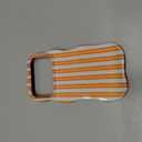 ZIYE Wave Design for iPhone 16 Pro Case, Orange Vertical Striped Line Pattern for Women Girls Men, 2 in 1 Shockproof Bumper Scratch Resistant Protective Cover
