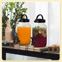 Tanlade 2 Pcs Plastic Drink Dispenser with Stand Beverage Dispenser with Sturdy Metal Base Juice Jar for Parties Lemonade Jar Spigot for Weddings Countertop Water, Each 1 Gallon(Black)