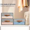DIMJ Closet Organizers and Storage - Fabric Bins with Drawers for Closet Foldable Clothes Organizers with Clear Window, Stackable Storage Drawers Units for Bedroom, Living Room, 4-Pack, Grey