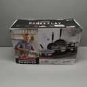 LUE BONA Adjustable Vanity Stool, 360 Swivel Chair for Makeup Room, White Faux Leather Stool for Bathroom & Living Room