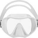 Italian Design Premium Tempered Glass Lens Anti-Fog Panoramic View Frameless Snorkel Mask, Elite Dry Snorkel Tube, Adjustable Fins - Mask Fin Snorkel Set