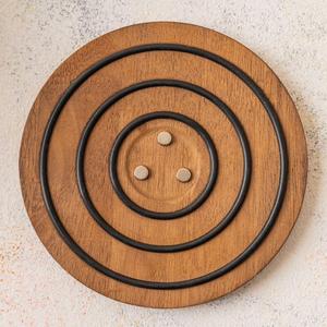 Magnetic Wooden Trivet for Hot Pots and Pans  A Heat Resistant Magnetic Pot Holder Made from Natural Wood, Rustic Tabletop Protector for Kitchen and Dining