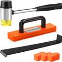 REXBETI Laminate Wood Flooring Installation Kit, LVP Installation Kit, Vinyl Flooring Tools - Tapping Block with Handle, Pull Bar, Double-Faced Mallet and Spacers