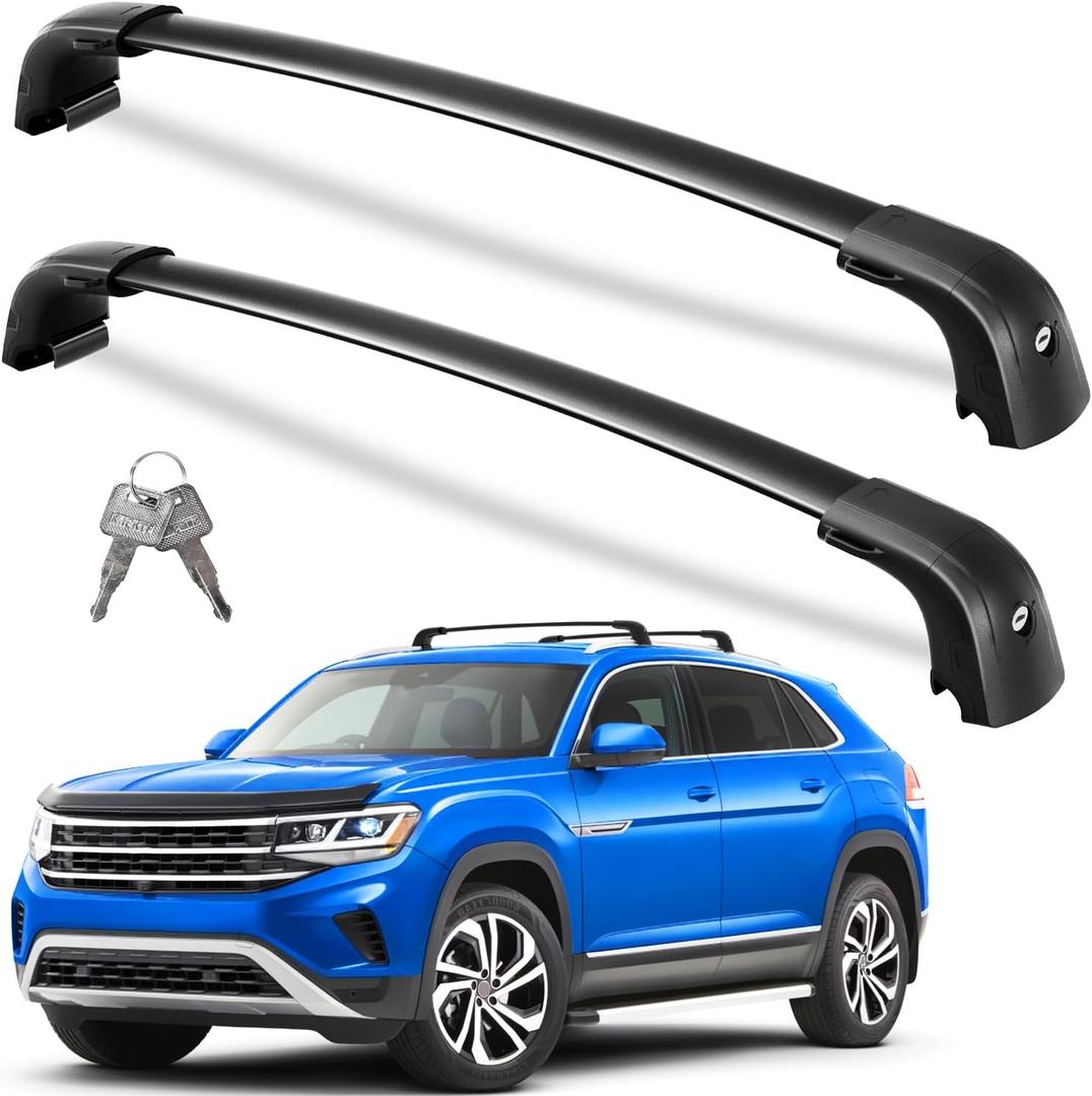 Wonderdriver Roof Rack Cross Bars 300lbs Compatible with Volkswagen VW Atlas Cross Sport 2020-2026(Not for Atlas), Heavy Duty Aluminum Lockable Roof Rails Crossbars Carrier Luggage