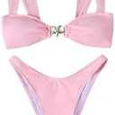 SOLY HUX Women's Bikini Set High Cut Bathing Suits 2 Piece Summer Cheeky Swimsuits, M