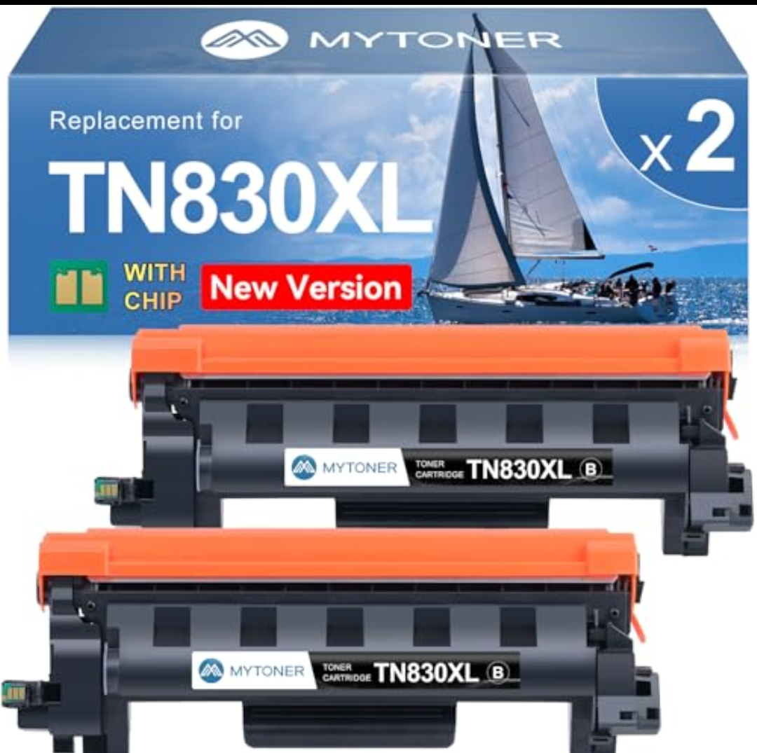 MYTONER Toner Cartridge Replacement for Brother TN830XL TN830 XL/V/R TN-830 Black High Yield for DCP-L2640DW HL-L2460DW L2480DW MFC-L2820DW XL HL-L2405W HL-L2400D 2465DW Printer, 1Pack