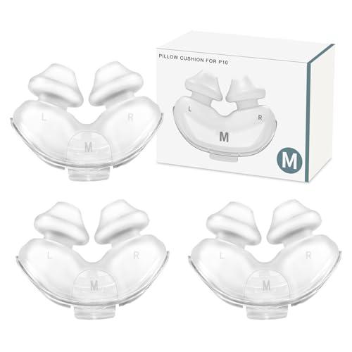 2 Pack Replacement Nasal Pillow Cushion for ResMed Airfit P10, Medium, Compatiable with Orignal Airfit P10 Frame, Replacement Nasal Pillow CPAP Mask Cushion, Soft & Durable