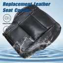 GXARTS Front Driver Bottom Replacement Seat Cover Dark Gray Microfiber Leather Compatible with Nissan Titan 2005 2006 2007 2008 2009 2010 2011 2012 2013 2014 2015