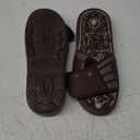 BYRIVER Plantar Fasciitis Relief Foot Massager, Acupressure Slippers Slides for Men Women, Reflexology Massage Flip Flops Shoes Sandals, Improve Circulation Relaxation Gifts for Mom dad (03S) (S-Women(7-8.5) Men(6-6.5), Brown Spring Slippers)