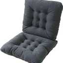 Rocking Chair Cushions, Indoor Outdoor Chair Cushion with Ties, Non-Slip Chair Pads, Navy