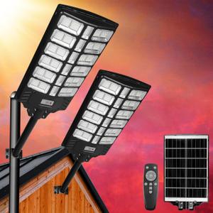 BRYCIE 2Pack  85,000 Lumen 27Inch, Solar Barn Lights Outdoor, Wood, Pole, or Anchor Install, Led Barn Light, No Battery Replacement Required, Dusk to Dawn Barn Light, with Motion Sensor and Remote