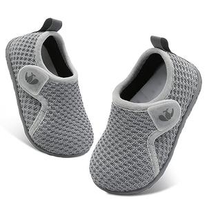 FEETCITY Infant Shoes Girls Boys Soft Sole Toddler Slip On Newborn Crib Casual Sneaker First Walking Skate Shoe Grey, Size 13