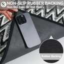Indoor Door Mat 17x30, Dirt Resistant & Absorbent Doormat for Entryway Inside, Non-Slip Rubber Backing Front Door Mat Indoor Entrance, Low-Profile, Washable, Black