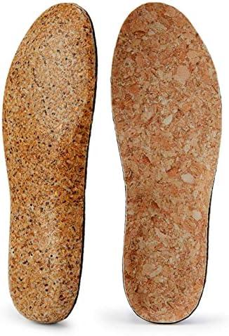 Nature Cork Arch Support Insoles for Men and Women Shoe Inserts Orthotic Inserts Flat Feet Foot - Plantar Fasciitis Orthotic Insoles for Arch Pain High Arch - Boot Insoles (Women 7.5-8 / Men 7-7.5)