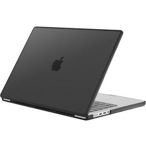 ProCase for MacBook Pro 16 Inch 2026 2025-2021 M5 M4 M3 M2 M1 Pro/Max, Translucent Hard Shell Shockproof Cover for MacBook Pro 16.2" -Black