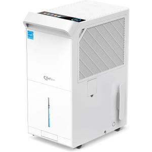 5,000 Sq.Ft Most Efficient Energy Star 2024 Dehumidifier,Vellgoo Max 120 Pint/D Compressor Dehumidifier for Basement with Drain Hose, Smart Humidity Control for Home, Large Rooms (White)