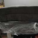 MAXYOYO 6" Folding Sofa Bed for Floor, Tufted Tri-Fold Floor Mattress with Chenille Fabric, Twin Size Portable Sofa Couch Guest Mat for Adults, Foldable Topper for Camping, Dark Grey, 35.4"x75"