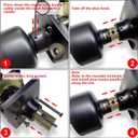 Euvovito Matte Black Passage Door Knobs, Anti-Fingerprint Coating and Adjustable Latch, 6 Pack Stainless Steel Black Sleek Closet Door Knobs for Hallway/Closet