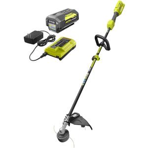 RYOBI 40-Volt Lithium-Ion Cordless Attachment Capable String Trimmer, 4.0 Ah Battery and Charger Inc