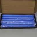 NIKY 10 inch Taper Candles, Set of 12 Unscented Dripless Candlesticks - 8 Hours Long Burning for Home Decoration, Wedding, Parties and Special Occasion (Light Blue)