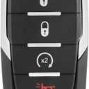 Key Fob Remote Replacement Fits for 2019 2020 2021 2022 2023 2024 Dodge Ram 1500 Keyless Entry Remote 4 Buttons 433MHz OHT-4882056