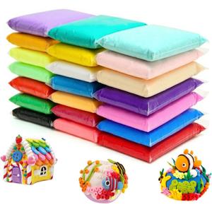 Air Dry Clay 24 Colors,Magic Clay Modeling Clay,DIY Molding Magic Clay