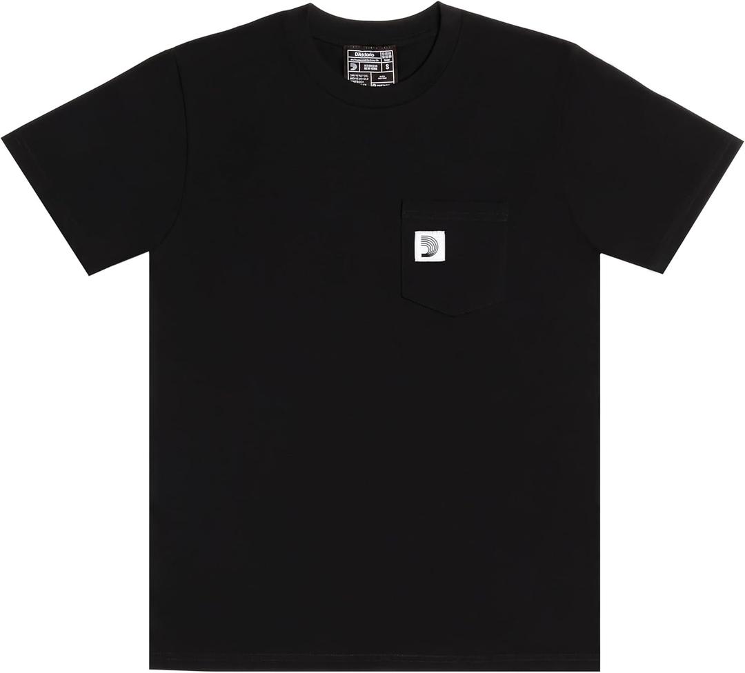 D'Addario D Mark Pocket T-Shirt Black, M