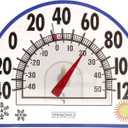 Springfield Static Cling Indoor Outdoor Thermometer, Temperature Gauge for Patio, Pool, and Sauna, 8-Inch, White/Blue