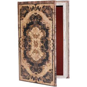 Decorative Storage Box for Home Decor - Vintage Faux Wood Book Box with Magnetic Lock, Hidden Jewelry & Remote Storage, Coffee Table Books Decor, Shelf Decor Accents (M Size, 10.2") -5-05