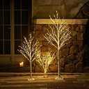 Birchlitland Lighted Birch Tree 6FT 330L Warm White Fairy Lights, White Twig Tree Lights for Indoor Outdoor Home Thanksgiving Christmas Holiday Decoration